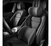 Auto Sedili Poggiatesta Cuscino Lombare per Tesla Model 3 2017-2023, Memory Foam Cuscino di Supporto per Il Collo del Poggiatesta del Sedile Auto, Sedile Accessori,A/Black