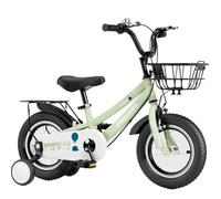 auto senza pedali Bici con cestino per bambini dai 2 ai 12 anni. Bicicletta da 12-18 pollici con ruote laterali. Bicicletta a pedalata per ragazzi e ragazze. Vari colori. Twister Auto (Green1,14
