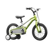auto senza pedali Bicicletta per bambini dai 2 agli 8 anni, bicicletta per bambini da 12-18 pollici con ruote laterali, freno a mano e cesto, bici per neonata, bicicletta twister auto (Grün,16in)