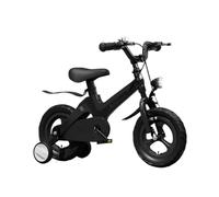 auto senza pedali Bicicletta per bambini per ragazzi di età compresa tra 3 e 10, 12-18 pollici con ruote di supporto, facile da montare, bici sicura con auto twister illuminazione notturna (Schwarz