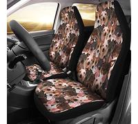 Auto Set Coprisedili American Hairless Terrier Dog Full Face Set di 2 Copri Sedile Protettivi Antiscivolo Coprisedili Auto Anteriore per Camion Commerciali Auto 52X138Cm