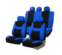 Auto Set Coprisedili per Fiat 500 500L 500X 500S 500e 500 Type 330/332, 5 Posti Traspirante Durevole Protezione Sedile Accessori Interni Auto,D-Blue