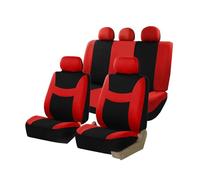 Auto Set Coprisedili per Fiat 500 500L 500X 500S 500e 500 Type 330/332, 5 Posti Traspirante Durevole Protezione Sedile Accessori Interni Auto,C-Red