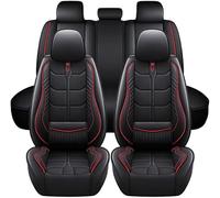Auto Set Coprisedili per Hyundai Elantra Genesis Ioniq Sonate Veracruz, Pelle Traspirante Impermeabile Durevole Coprisedili Protezioni Sedile Interni Accessori,Black Red