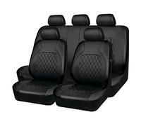 Auto Set Coprisedili per Jeep Renegade 2018-2023, Fodere Anteriori e Posteriori Pelle Set Copri-Sedile Impermeabili Comfort Protezioni Accessori,A/9pcs Set Black