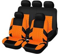 Auto Set Coprisedili per Suzuki Swift Jimny Vitara Swift Grand Vitara Fiat 500 Punto 500L 500X, 5 Posti Traspirante Durevole Protezione Sedile Accessori Interni Auto,C-Orange