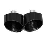 Auto Silenziatore 1 Paio Di Tubi Scarico Per Auto Terminali Per Jaguar XJ/XJL Ovali In Acciaio Inossidabile(Nero)