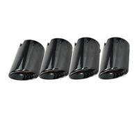 Auto Silenziatore 4 Pezzi 304 Punte Scarico Acciaio Inox Per BMW F87 Per M2 F80 Per M3 F82 F83 Per M4 F10 Per M5 F12 F13 Per M6 Punta Universale Diretta Tubo Scarico Auto(Nero)