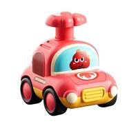 Auto Spingi e Vai, Auto Push Top, Macchinina a spinta dei cartoni animati, giocattolo per veicoli push and go con fischietto, giocattolo per veicoli press go per bambini con dinosauro per ragazze