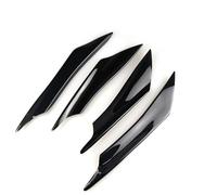 Auto Spoiler Frontali 4 Pezzi Universale Paraurti Anteriore Diffusore Per Labbra Spoiler Splitter Canard Auto Esterno Decorazione Alette In Gomma Morbida(Nero lucido)