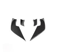 Auto Spoiler Frontali 4PCS Carbonio Secco Canard Diffusore Spoiler Body Kit Lato Fin Flaps Per BMW G80 G82 G83 Per M3 Per M4 2021- Paraurti Anteriore Splitter Canard