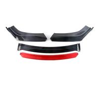 Auto Spoiler Frontali Per VW Per Golf MK5 6 7 Universale Auto Paraurti Anteriore Inferiore Labbro Splitter Spoiler Protettore Sport Diffusore Labbro Paraurti Anteriore(Carbon black and red)