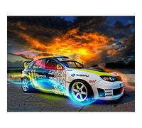 Auto sportiva 5D Diamond Painting kit completo drill Trapano a punta tonda Diamante ricamo auto sulla strada Diamante 5D Pittura diamante Punto croce Strass Mosaico@40x50cm