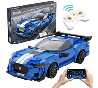 AUTO SPORTIVA BLU RADIOCOMANDATA CARICA CADA COSTRUIRE MATTONCINI 325 PZ