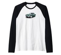 Auto Sportiva Classica Britannica Verde Triumph Spitfire Maglia con Maniche Raglan