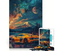 Auto sportiva con cielo stellato, puzzle da 1000 pezzi per ragazzi, gioco di logica, antistress, taglio netto, lista dei desideri di Babbo Natale 38x52cm