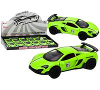 Auto sportivo giocattolo verde con trazione a molla