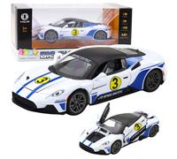 Auto sportivo in metallo con effetti 1:22 bianco