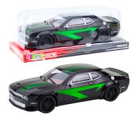 Auto sportivo nero con linee verdi