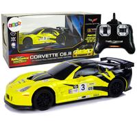 Auto sportivo R/C 1:24 Corvette giallo C6.R 2.4 G luci