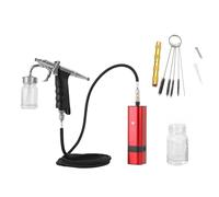 Auto Start Stop Air Brush Spray Cake Decorating Airbrush Compressor con grande capacità 2 0CC. Macchina della pistola della tazza for la colorazione del cibo(Yellow)