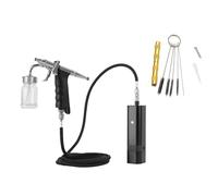 Auto Start Stop Air Brush Spray Cake Decorating Airbrush Compressor con grande capacità 2 0CC. Macchina della pistola della tazza for la colorazione del cibo(Vert)