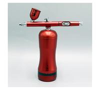 Auto Start Stop Sostituire la batteria Airbrush Compressor Kit modello Spray Pen Beauty Cosmetics Trucco Salone Tatuaggio temporaneo Airbrusino Soffiaggio comodo(Part A Red)