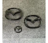 Auto Stemma Logo per Mazda 3 Hatchback 2019-2025,Nero Tuning Emblema Distintivo Cofano Griglia Anteriore/Posteriore Bagagliaio Badge Ricambio Adesivo Decorativo Styling Accessori