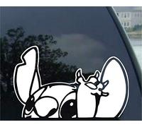 Auto Sticker - Auto Decal - Disney Character - Lilo - Stitch - Waiving - Auto Window Sticker Decal for Car Truck SUV Motorcycle 5 Tall (color : white) (White 01) (Disney7) by Blue Moose LLC