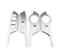 auto strisce decorative Compatibile Con Toyota Per CHR Per C-HR 2016 2017 2018 2019 2020 4 Pezzi Copertura Pannello Pulsante Sollevamento Finestrino Dell'auto LHD Accessori Adesivi(Silver)