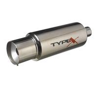 AUTO-STYLE Scarico sportivo universale Tipo X Racing 'DualSound' - Ø150mm - Punta dritta