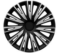 AutoStyle Set di 4 Copricerchi Copra 15 Pollici Argento/Nero
