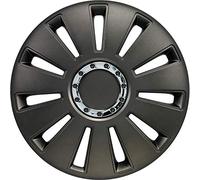 AUTO-STYLE Set di 4 Copricerchi Silverstone PRO 14 Pollici Gunmetal + Anello Cromato