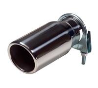 AUTO-STYLE Terminale scarico Inox - tondo 76mm - lunghezza 178mm - attacco 40-58mm