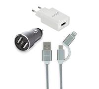 Auto-T 540205 Kit di Viaggio Smartphone 12/24/230 V, 3 Pezzi