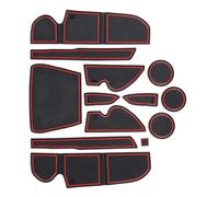 Auto Tappetini Auto Cancello Slot Zerbino Per Ford Per La Per Fuga Per Kuga 2013 2014 2015 2016 Porta Scanalatura Pad Sottobicchiere In Gomma Accessori Per Interni Auto(Red)