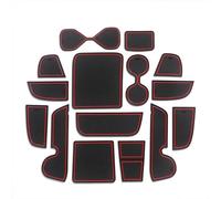 Auto Tappetini Cancello Slot Zerbino Per HONDA Per VEZEL Per HR-V 2021-2022 Porta Scanalatura Pad Zerbino Sottobicchiere In Gomma Accessori Per Interni Auto(Red)