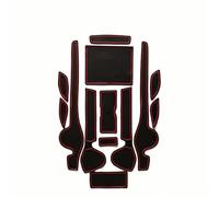 Auto Tappetini Multiuso per Hyundai Sonata 8 2011-2015, Console Centrale Porta e Sottobicchieri Gomma Resistente a Polvere e Liquidi Accessori,Red