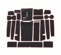 Auto Tappetini Multiuso per Jetour Traveller, Console Centrale Porta e Sottobicchieri Gomma Resistente a Polvere e Liquidi Accessori,Red