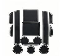 Auto Tappetini Multiuso per Mitsubishi ASX 2013-2018, Console Centrale Porta e Sottobicchieri Gomma Resistente a Polvere e Liquidi Accessori,White