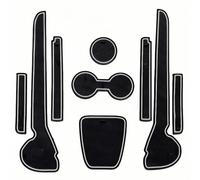 Auto Tappetini Multiuso per POLO 2011-2018, Console Centrale Porta e Sottobicchieri Gomma Resistente a Polvere e Liquidi Accessori,White