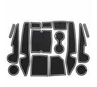 Auto Tappetini Multiuso per Toyota Corolla 2014-2018, Console Centrale Porta e Sottobicchieri Gomma Resistente a Polvere e Liquidi Accessori,White