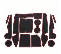 Auto Tappetini Multiuso per Toyota Corolla 2014-2018, Console Centrale Porta e Sottobicchieri Gomma Resistente a Polvere e Liquidi Accessori,Red