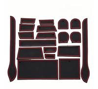 Auto Tappetini Multiuso per X-Trail 2008-2012, Console Centrale Porta e Sottobicchieri Gomma Resistente a Polvere e Liquidi Accessori,Red