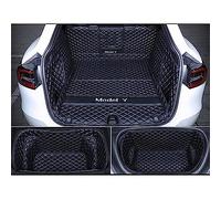 Auto Tappetino per Bagagliaio in Pelle per Tesla Model Y 2021-2023,Full Coverage Impermeabili Personalizzato Copri Baule Interni Protezione Accessori,C-Blackstyle-3PCS