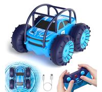 Auto Telecomandata a Ricarica Diretta, 15 km/h 4WD Auto Acrobatica Per Veicoli Anfibi, Rotazione a 360 ° a 2.4GHz Luce a LED Colorata Giocattoli Fuoristrada, Regali Per Bambini Dai 3 Anni In Su