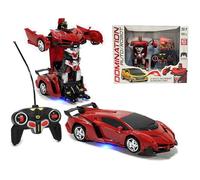 Auto Telecomandata Robot Trasformabile Versione Deluxe Auto si Trasforma in Robot Macchina RobotMech con Luci Led Giocattolo Telecomandato AutoRacing Sportiva Trasformabile Bambini,colori assortiti