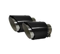 Auto Terminale Di Scarico Terminale Di Scarico Universale In Fibra Di Carbonio Per Auto Silenziatore In Acciaio Inossidabile Brunito Twill Lucido(63.5mm-114mm)