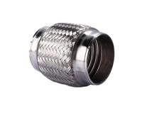 Auto Terminale Di Scarico Tubo Scarico Auto Flessibile Telescopico Treccia Collegamento Soffietto Connettore Per Tubo Di Scarico In Acciaio Inossidabile Saldato Universale(76MM-120MM)