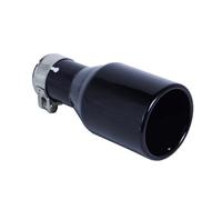 Auto Terminale Scarico Tubo 51mm Ingresso 76mm Uscita Universale Modifica Silenziatore Terminale Di Scarico In Acciaio Inossidabile Cromato Tubi Terminali Accessori Auto Tubo Scappamento(Nero)